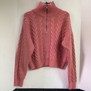 BDG Urban Outfitters 1/2 Zip Crop Sweater large